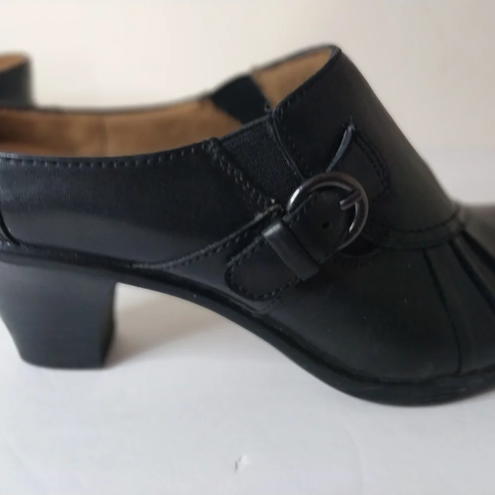 Earth Spirit Classic Black Leather Size 7 Women"s Shoes. - Picture 6 of 12
